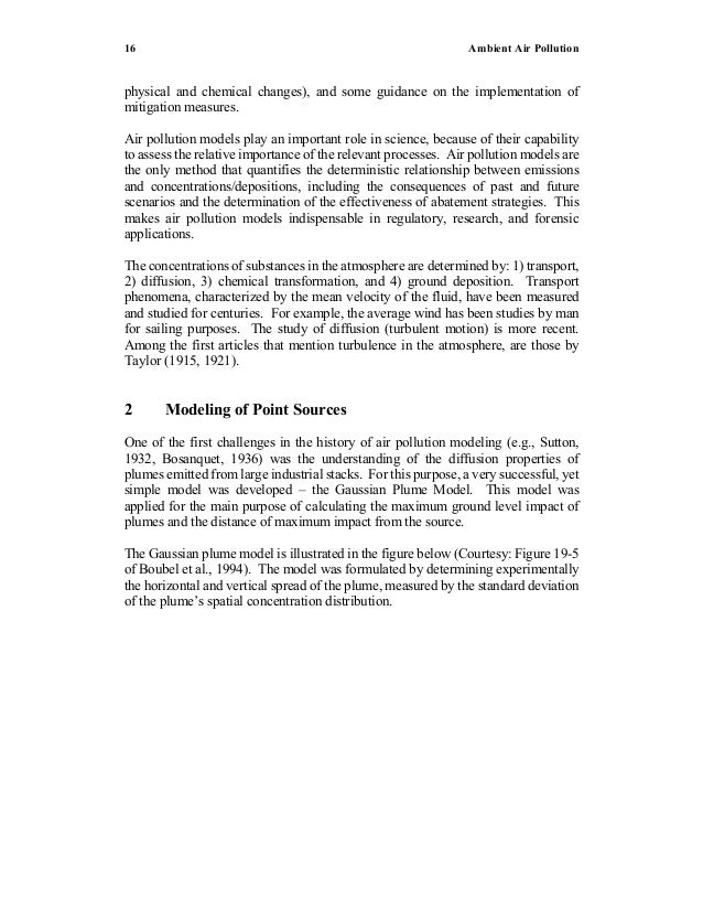 Air Pollution Modeling and its Application XVI